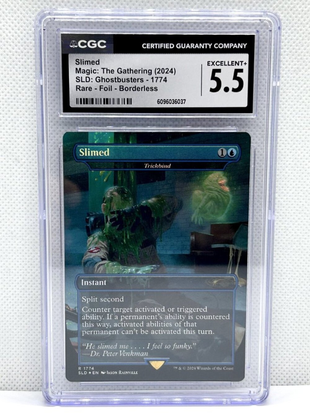 Slimed Secret Lair: Ghostbusters 2024 - 1774 CGC Graded 5.5 Excellent+ MTG